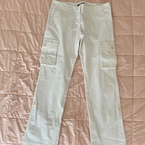 Theory White Cargo Pants